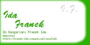 ida franek business card